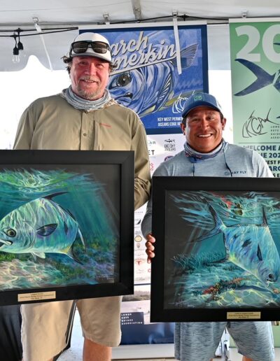2024 Largest Permit: Angler, Jose Ucan (from Punta Allen, Mexico) & Guide, Justin Rea (Sugarloaf Key, FL)